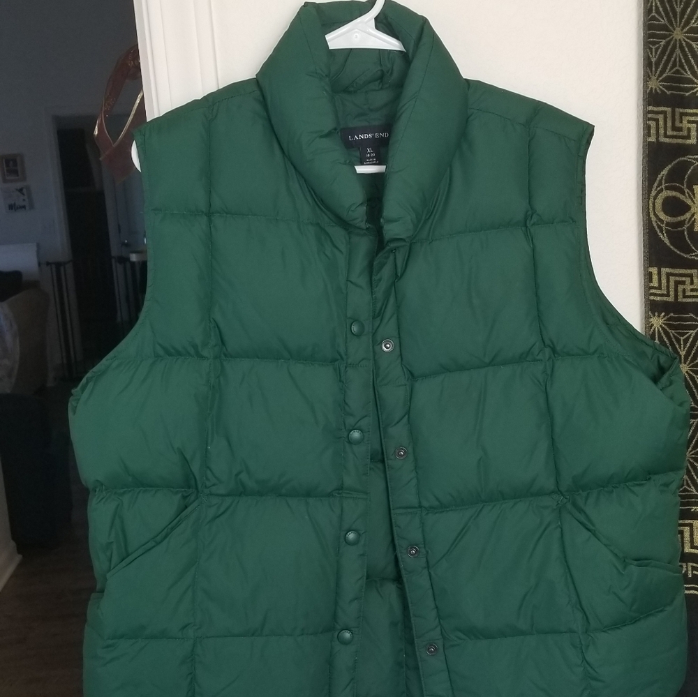 Lands' End Green Vest